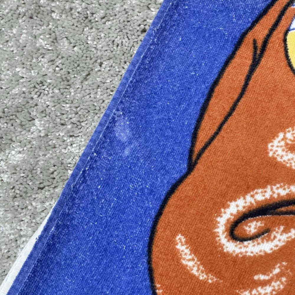 Vintage Franco Walt Disney Goofy Cotton Beach Towel 59x27” 1980s Shore Patrol - Picture 10 of 11